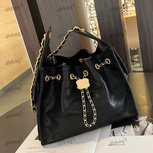 40/30cm Tote Bag Bucket Bag Designer Women's Shoulder Bag Leather Grille Gold Hardware Metal Clasp Mattilas Chain Handheld Crossbody Bag Shopping Bags Makeup Sacoche