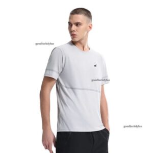alocardio 5A Quality gym clothing men Fitness Men's Ice Silk Short Sleeve T-Shirt for Sports Running – Quick-Dry Training Wear Beige Silver Pink White