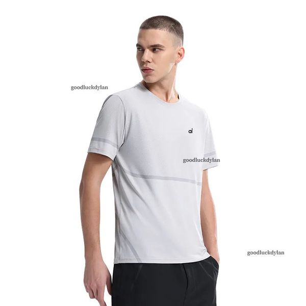 alocardio 5A Quality gym clothing men Fitness Men's Ice Silk Short Sleeve T-Shirt for Sports Running - Quick-Dry Training Wear Beige Silver Pink White