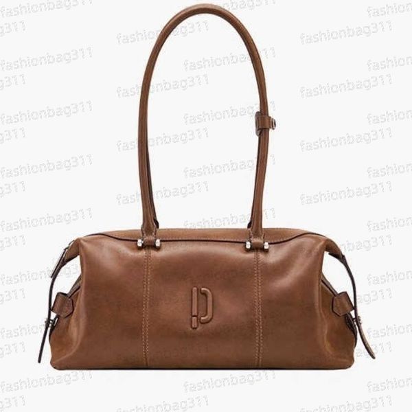 Brown Leather Handbag Designer bag Luxury Bag Womens Brown Shoulder bag crossbody bagLeather Handbag Large Capacity Tote bag clown bowling bag Casual Underarm bag