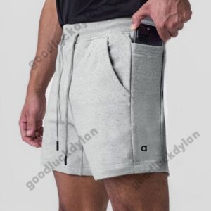 alocardio 5A Quality Fitness men Sweatpants Gym shorts Casual Mens Athletic Shorts – Comfortable Fabric Ideal for Exercise