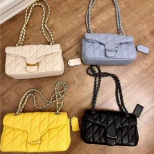 Designer Bag Luxury Leather Shoulder Bag Crossbody Bag Diamond Pattern Crescent-Shaped Metal Buckle Cosmetic Bag For Commuting