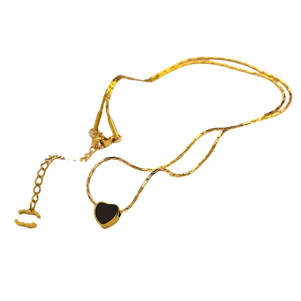 silver necklace moissanite necklaces designer for women pendant necklace trendy rhinestone plated silver jewelry double letter solid color diamond necklaces