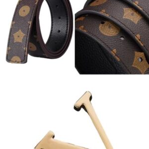 Elegant men's belt designed by senior designer with exquisite lettering stylish accessories for outdoor leisure