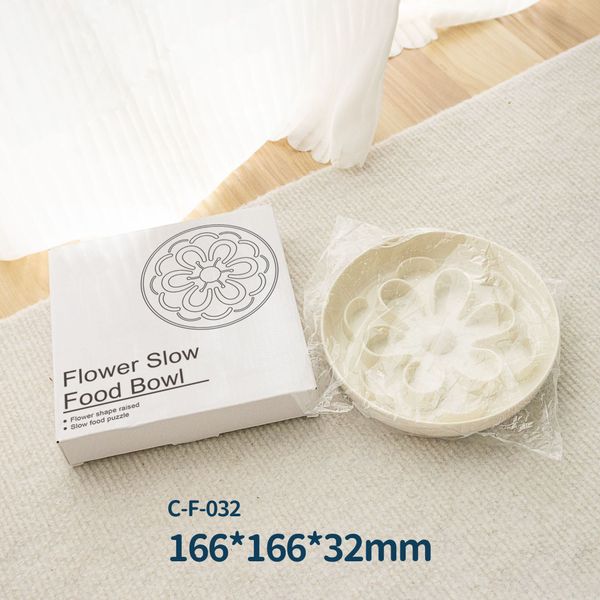 Slow Feeder Pet Bowl Flower Style Cat Dog Food Bowl With Anti Slip Bottom Round Anti-choking Cat Eating Dish Home Pet Supplies