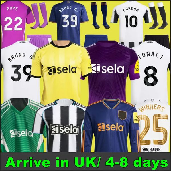 2025 TONALI NEWCASTL E soccer jerseys BLACK Kids 2026 BARNES BRUNO G. Gordon ISAK Football Shirt Home Away Botman 25 26 fans Player TRAINING PRE MATCH001