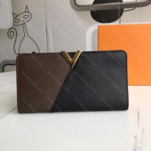 2023 Brand designer long Wallet Purse Card holder new arrival fashion promotion long Internal zip V lock