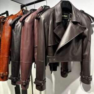 Yoloagain womens designer jacket Autumn Oversized Real Leather Jacket For Women Sheepskin Coat