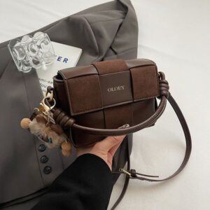 handbags designer bag fast shipping designer bags women trendy high-end handbag versatile shoulder crossbody autumn winter texture splicing small square bag