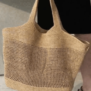 attan Women Shoulder Woven Female Handbags Large Capacity Summer Beach Straw Bags Casual Tote Purses