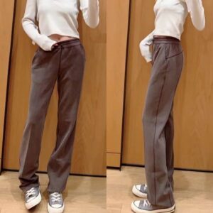 Yoga Softstreme Pants Split-Hem Women's Leggings Drawstring Elastic Waist Align Jogger Trousers Shows Legs Yoga Fitness Tights Flared Groove Gym Clothes