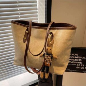 Simple casual large capacity women 2024 new versatile and high-end single shoulder for work commuting tote bag