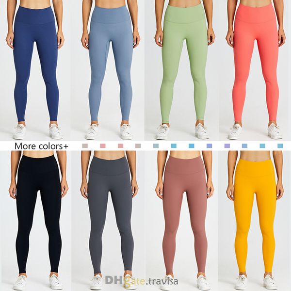 womens leggings yoga outfit sexy womens yoga leggings sports high waist nude trousers nude nine-point leggings pants women Seamless ninth fitness leggings 26 colors