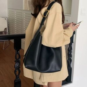 2025 Best selling Designer bag Women 2pcs Set Casual Bucket Bag with Purse Set Large Capacity Leather Shoulder Bag Hobo Bag with Inner Pouch Fall Winter Purse 240731