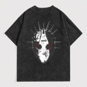 Style Washed Vintage Short T-Shirt for Men Loose Fit Pure Cotton Trendy Brand Half Sleeve Top