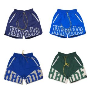 Designer mens Rhude Shorts Limited Rhude Shorts New Summer Swim Short Knee Length Hip Hop High Street Sports Training Beach Pants Mens Elastic Waist Size S M L XL