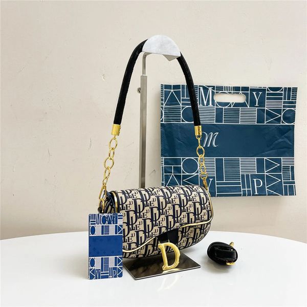 Designer Bag Saddle Bag Shoulder Bag Crossbody Luxury Bag Purse Handbag Tote Fashion Crossbody Black Saddle Bag Hot Designer 2025 Womens Tote Bag 009