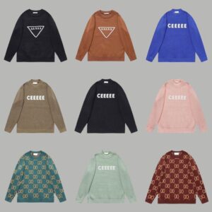 Men's Sweaters Designer Letter embroidery round neck knitted sweater loose casual top for men and women