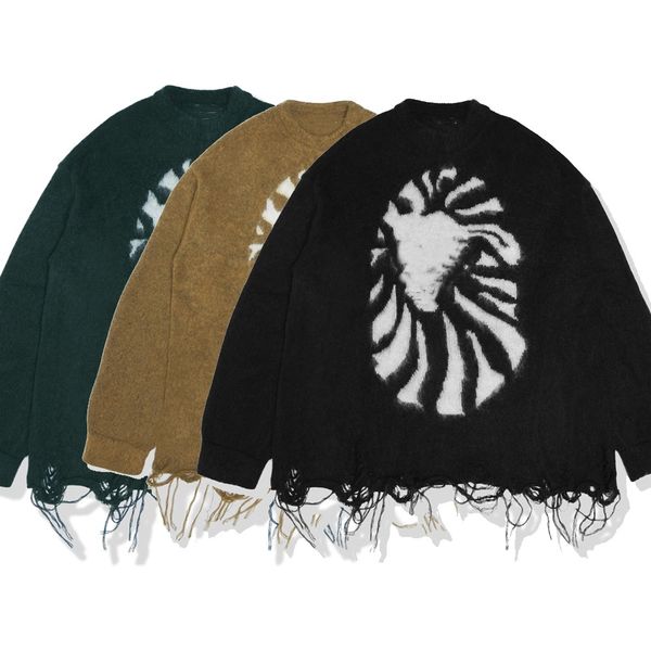 Men's Sweaters Designer Knitted sweater round neck pullover sweater tassel hem casual trendy style for both men and women