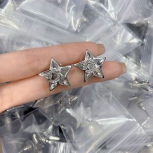 Silver Stud Designer Earrings For Women l Jewellery Fashion Stud For Girls With Box