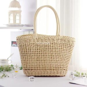 Designer Women's High Quality Retro Practical Handbag Countryside Style Shopping Bag Beach Trend Japanese and Korean Hollowed Large Capacity Woven Bag
