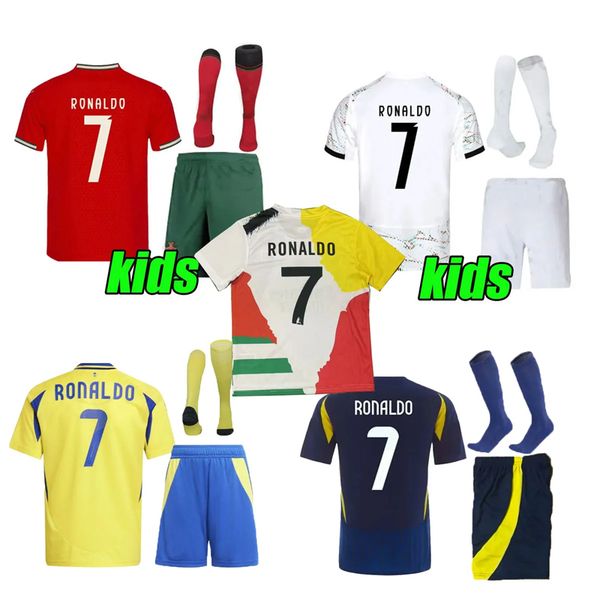 kids football kits Ronaldo soccer Jerseys 24 25 26 CR7 Gonzalo Martinez Talisca Ghislain Konan Vincent Aboubakar men Football shirt0