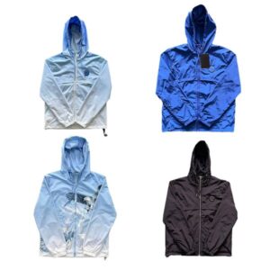 designer puffer jacket women men sportswear Irongate windbreaker-black embroidered letters womens zipper sun protection letter sky blue black size s-xl