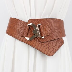 Ultra-wide elastic Korean version of the wide belt with dress slanting take waist seal female sweater decorative belt fashion