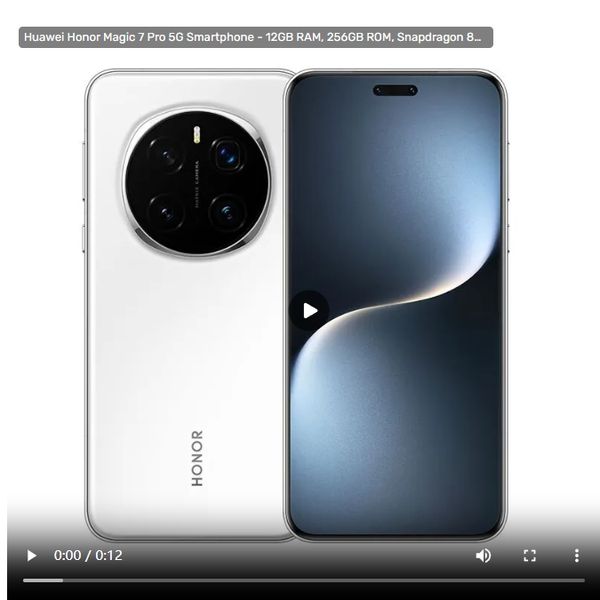 2025 Huawei Honor Magic 7 Pro 5G Smartphone - 12GB RAM, 256GB ROM, Snapdragon 8 Elite, 200MP Camera, 5850mAh Battery, 6.8" 120Hz Full Screen, Fingerprint ID, NFC