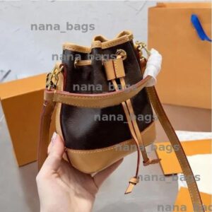 Designer Mini Bucket Bag NANO NOE Leather Shoulder Crossbody Bags Retro Handbags Luxurys Small Totes Women Purse Wallet Embossing Totes BFD2503141