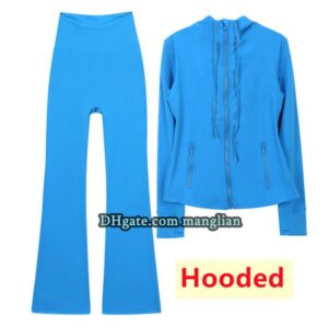 Women Yoga Set 2 Pieces suit Jacket + Flared Pants Designer Jacket Set Zippered Sports Jacket and Slim Fit Leggings for Yoga Pilates Running and Daily Fitness