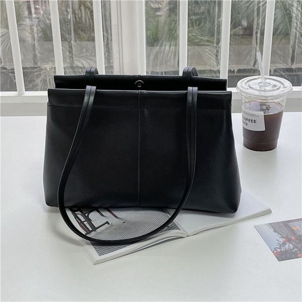 practical Work bag high-capacity commute Fashion bag Large capacity women's bag portable shoulder bag fashionable PU leather simple tote bag Best New designer bag