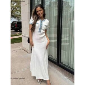 Sandro Dress For Woman Ele V Neck Skrit Denim Knitted Long Dress Women Fashion Short Summer Dress Sve Buttons Dresses 2025 Chic Office Lady Pockets Robes 8fa fd4