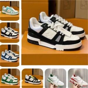 shoes mens lvtrainers luxury sneakers womens designer sneakers men sneakers platform sneakers Plate-forme designer shoes black out of office sneaker A10 with box 46
