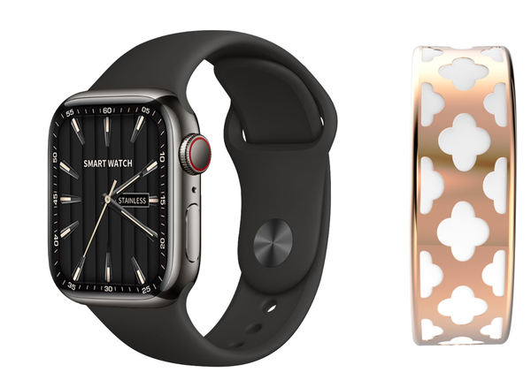 Smart ring and watch 2 parts together Fitness Tracker Call Function & 1.83" HD Touchscreen,100 Sport Modes, Heart Rate/Sleep Monitor, IP68 Waterproof, iOS Android+smart