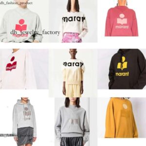 marants hoodie Womens Designer Sweatshirt Sweather New Fashion Hoodie Flocking Printing Triangle Neck Top Loose Sports Long Sleeve Fleece Sweater 5df 3be