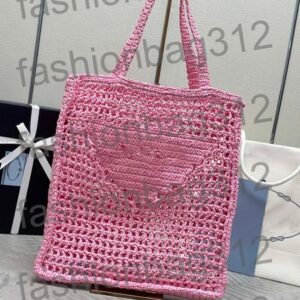 Beach bag luxury shoulder bag straw shopping bag designer women's bag single-shoulder bag tote bag large-capacity handbag outdoor travel bag