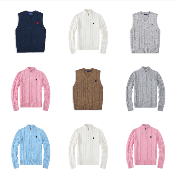 designer women sweater mens jumpers bottoming half pull zip pony hoodie knit horses weater pullover top autumn casual sleeve crew neck warm sweaters jumper 2025