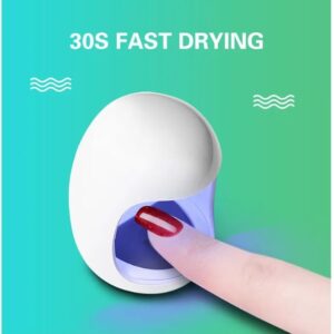 2025 UV LED Nail Lamp, 3W Single Finger Nail Dryer for Gel Polish, Smart Sensor 45s/60s, USB Connector, Egg Shape Portable Manicure Tool