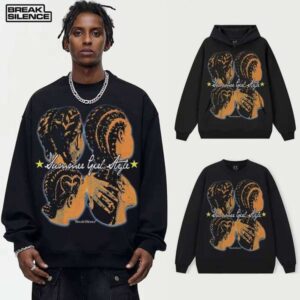 American Heavyweight Hooded Sweatshirt for Men Winter Style Drop Shoulder Crew Neck Design High Street Fashion Brand 400G