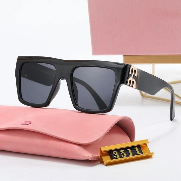 Mu sunglasses designer sunglasses oval frame women glasses UV Hot selling property squared sunglasses Metal legs letter design eyeglasses with Original box