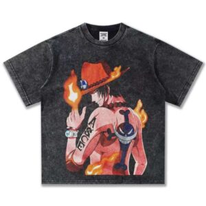 Clothing Manufacturer Letter Print 100% Cotton 300g Washed Short Sleeve Men's Heavyweight T-Shirt