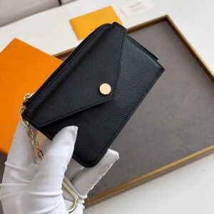 designer Keychain wallets luxury Recto Verso purses high-quality embossed letter mens womens credit card holders ladies short money Keychain clutch bags