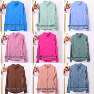 Women Yoga Jacket Womens Sports Jacket Line decoration Sweatshirt Workout Sports Gym Set Fitness Jackets Quick Dry Yoga Activewear Jogging tops Solid Sportwear