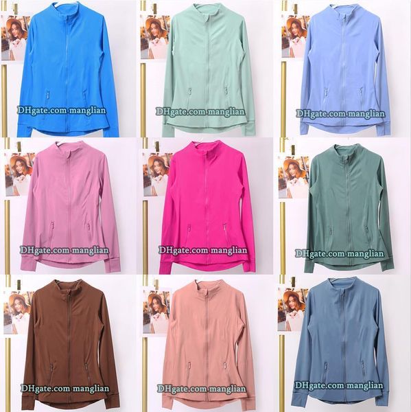 Women Yoga Jacket Womens Sports Jacket Line decoration Sweatshirt Workout Sports Gym Set Fitness Jackets Quick Dry Yoga Activewear Jogging tops Solid Sportwear