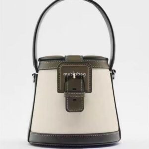 Advanced Fashion New Trendy Bucket Bag Leisure Hundred Towers Single Shoulder Contrast Color Handbag Crossbody Bag Contrast