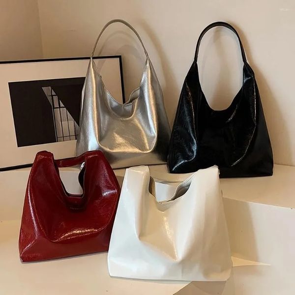 Totes PU Leather Shoulder Bag Soft Designer Fashion Handbag Large Capacity Underarm For Women Work Shopping Travel 001