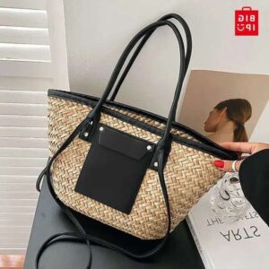 Designer Bag Straw Handbags Hot Woven Beach Tote Women Large Capacity Summer Crossbody Bag Fashionable Korean Luxury Bag Style Handbag Lightweight For Daily Use