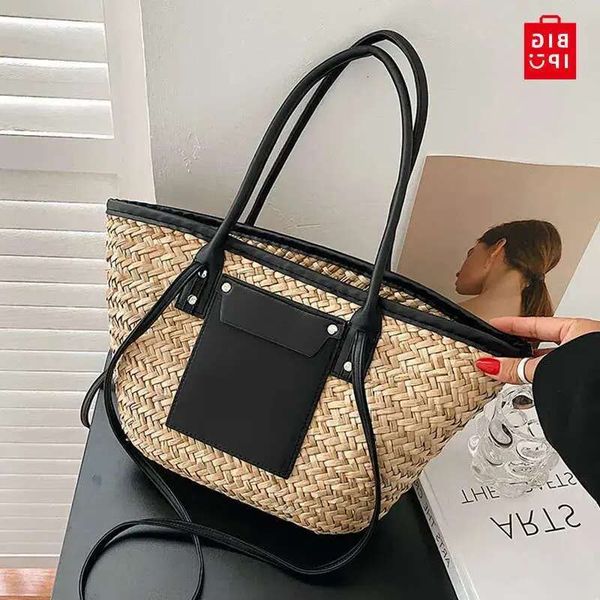Designer Bag Straw Handbags Hot Woven Beach Tote Women Large Capacity Summer Crossbody Bag Fashionable Korean Luxury Bag Style Handbag Lightweight For Daily Use