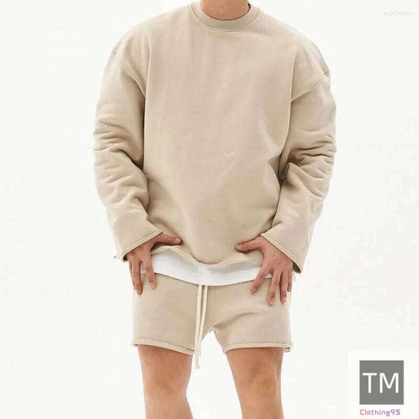 Men's Tracksuits Mens Training Sports Suits Gym Fiess Kits Sportswear Hoodie Pullover Hooded Shorts Jogging Sets Cotton Running